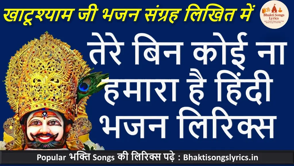 तेरे बिन कोई ना हमारा है भजन लिरिक्स